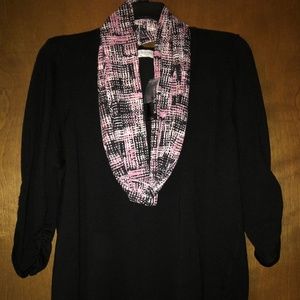 Kim Rogers Curvy Black 1X with scarf - BNWT